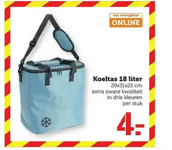 Coop Koeltas 18 Liter 29x31x21 Cm aanbieding