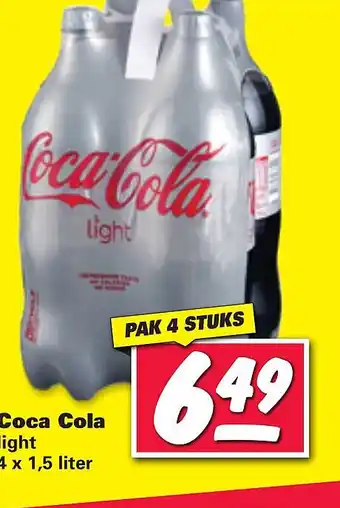 Nettorama Coca cola light 4 x 1,5 liter aanbieding