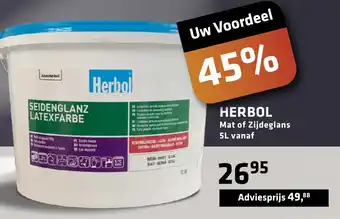 De voordeelmarkt HERBOL Mat of Zijdeglans 5l aanbieding