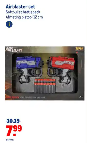 Makro Airblaster set 12CM aanbieding