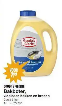 Bidfood Gouda's glorie bakboter, vloeibaar, bakken en braden aanbieding