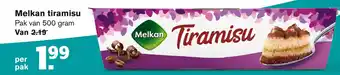 Hoogvliet Melkan Tiramisu 500g aanbieding