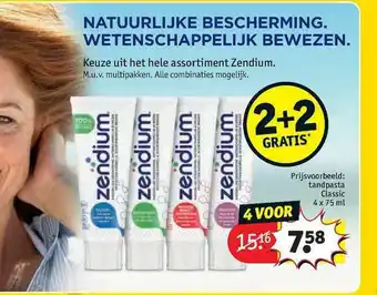 Kruidvat Keuze uit het hele assortiment zendium 2+2 Gratis aanbieding