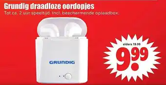 Dirk Grundig draadloze oordopjes aanbieding