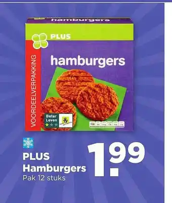 PLUS Plus hamburgers aanbieding