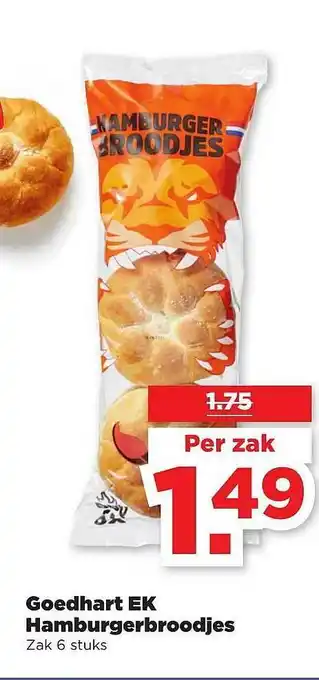 PLUS Goedhart ek hamburgerbroodjes aanbieding