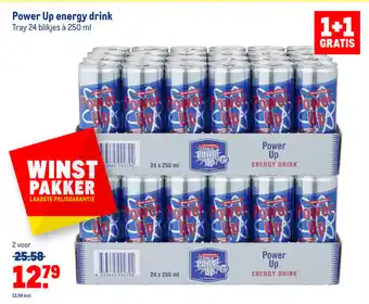 Makro Power Up energy drink 24 blikjes a 250ML aanbieding