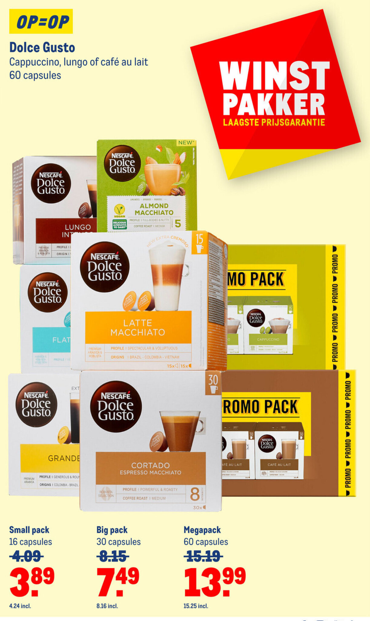 Nescafe Dolce Gusto small pack 16 capsules aanbieding bij Makro