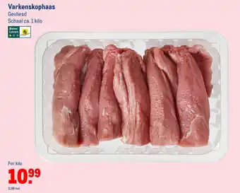 Makro Varkenskophaas 1 kilo aanbieding