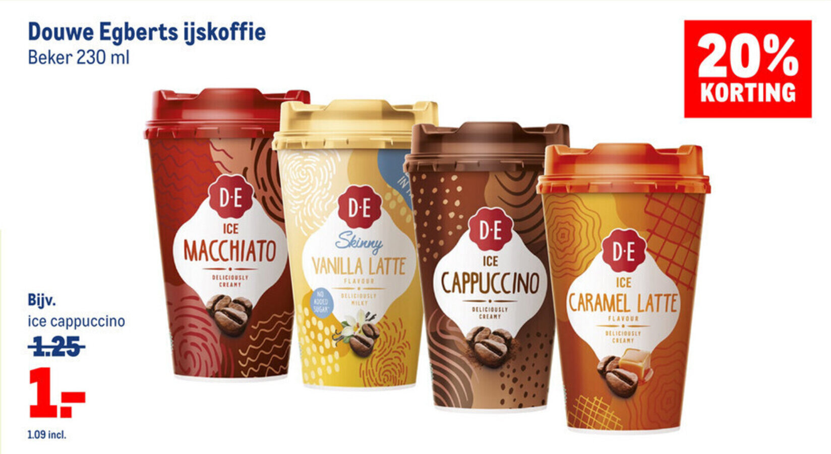 Douwe Egberts ijskoffie 230ML aanbieding bij Makro