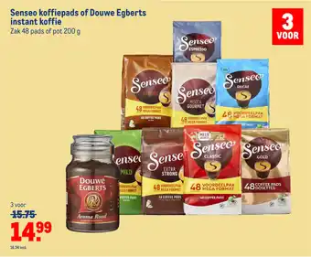 Makro Senseo koffiepads of Douwe Egberts instant koffie aanbieding