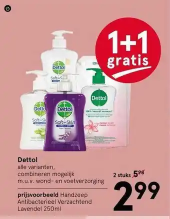 Etos Dettol 1+1 gratis aanbieding