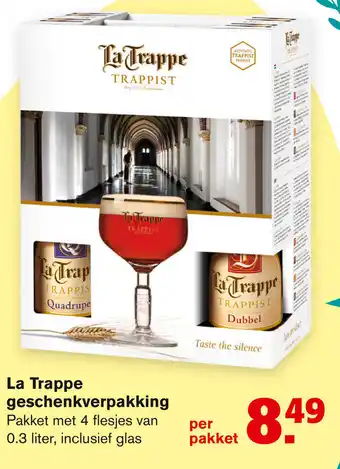 Hoogvliet La Trappe geschenkverpakking 4*300ml aanbieding