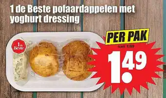 Dirk 1 De beste pofaardappelen met yoghurt dressing aanbieding