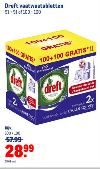 Makro Dreft vaatwastabletten aanbieding