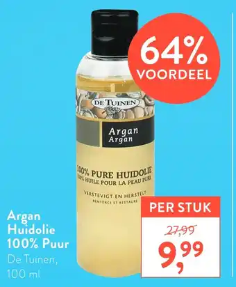 Holland & Barrett Argan huidolie 100% puur de tuinen 100ml aanbieding