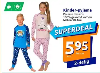 Action Kinder-pyjama aanbieding