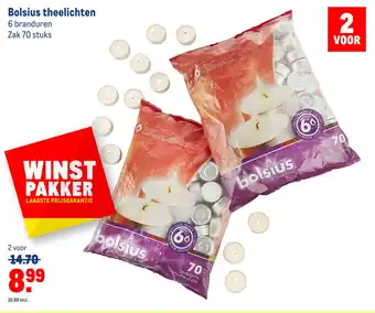 Makro Bolsius theelichten aanbieding