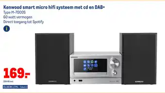 Makro Kenwood smart micro hifi systeem met cd en dab+ aanbieding