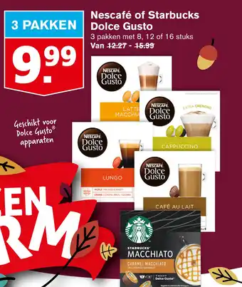 Hoogvliet Nescafé of starbucks dolce gusto aanbieding