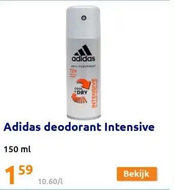 Action Adidas deodorant intensive 150ml aanbieding