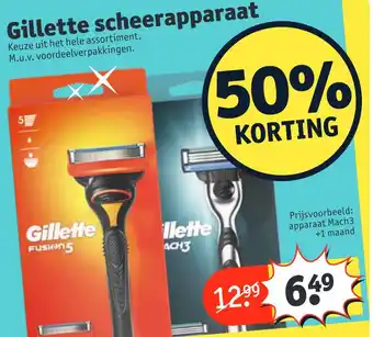 Kruidvat Gillette scheerapparaat aanbieding