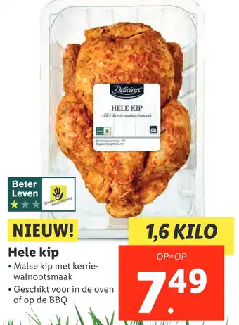 Lidl Hele kip 1,6 kilo aanbieding