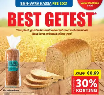 Lidl Fijn volkorenbrood 30% Korting aanbieding