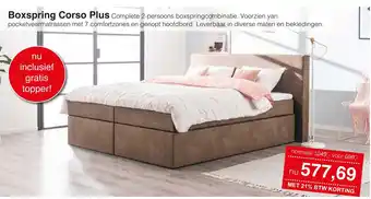 Woonsquare Boxspring Corso Plus aanbieding