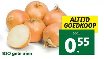 Lidl Bio gele uien 500 g aanbieding