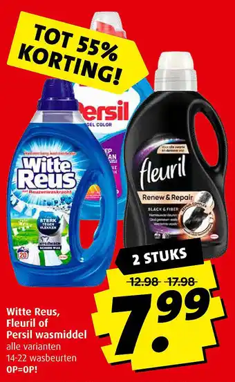 Boni Witte reus, fleuril of persil wasmiddel aanbieding