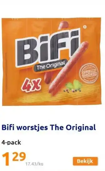 Action Bifi worstjes the original aanbieding