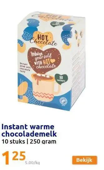 Action Instant warme chocolademelk aanbieding