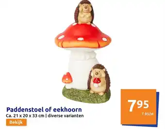 Action Paddenstoel of Eekhoorn 21 x 20 x 33cm Diverse Varianten aanbieding