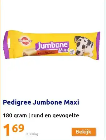 Action Pedigree Jumbone Maxi 180gram Rund en Gevogelte aanbieding