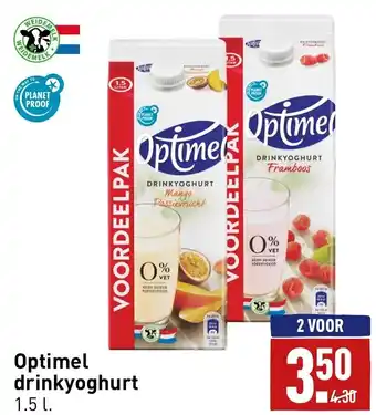 ALDI Optimel Drinkyoghurt 1.5L 2 Voor aanbieding