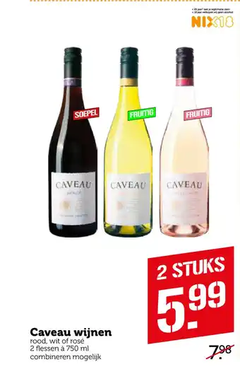 Coop Caveau wijnen 750ml aanbieding