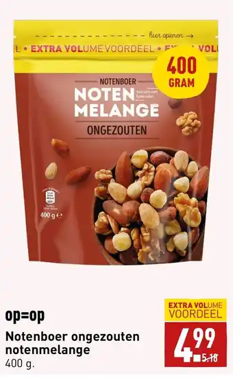 ALDI Notenboer Ongezouten Notenmelange 400g aanbieding