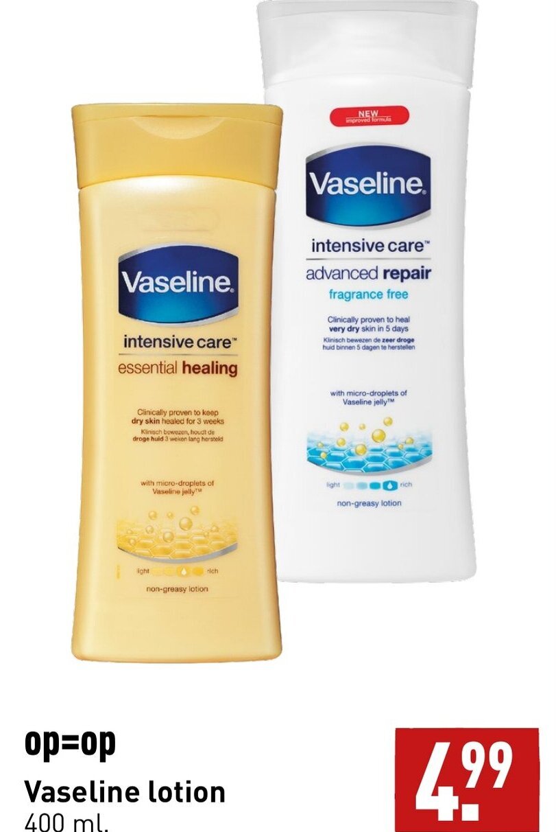 Vaseline Lotion 400ml aanbieding bij ALDI