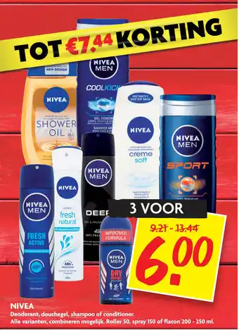 Dekamarkt Nivea 200-250 ml aanbieding