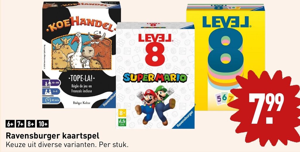 Ravensburger Kaartspel Keuze uit Diverse Varianten aanbieding bij ALDI