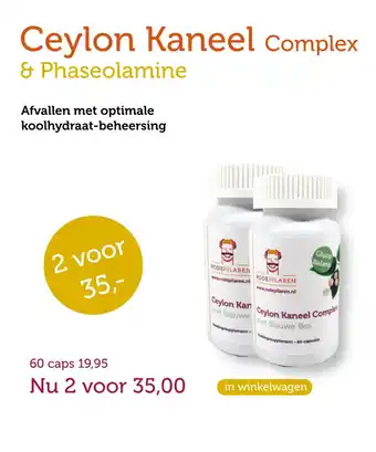 De Rode Pilaren Ceylon Kaneel Complex & Phaseolamine aanbieding