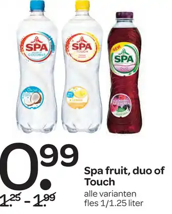 Spar Spa fruit, duo of Touch aanbieding