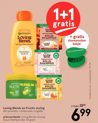 Etos Loving Blends en Fructis styling 60g aanbieding