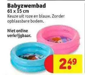 Kruidvat Babyzwembad 61 X 15 Cm aanbieding