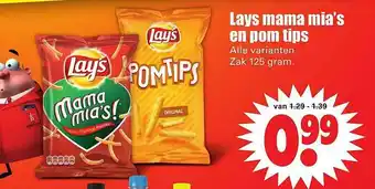 Dirk Lays mama mia's en pom tips aanbieding