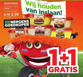 PLUS Johma salade 1+1 Gratis aanbieding