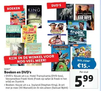 Lidl Sony boeken en dvd's aanbieding