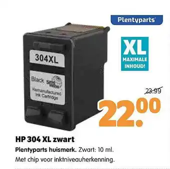 Plentyparts Hp 304 xl zwart inktcartridges plentyparts huismerk aanbieding