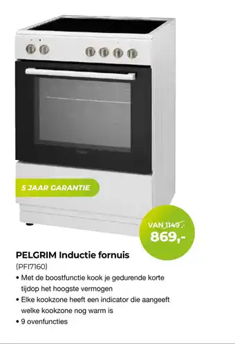 EP Pelgrim inductie fornuis (pf17160) aanbieding